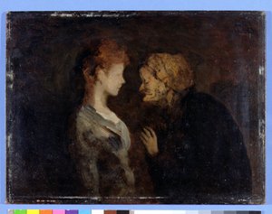 La Confidence (Das Geheimnis) von Honoré Daumier