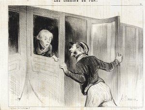 Die Gefahr, auf Reisen einzuschlafen von Honoré Daumier