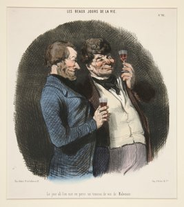 Der Tag, an dem ein Fass Malvasierwein angestochen wird, aus Les Beaux Jours de la Vie von Honoré Daumier