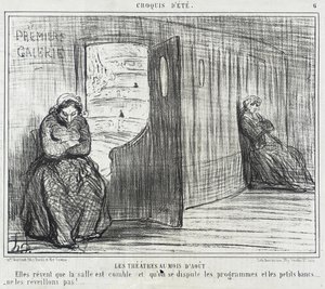 Die Theater im Monat August von Honoré Daumier