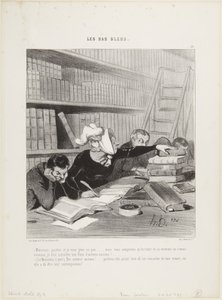 Monsieur, entschuldigen Sie, wenn ich Sie ein wenig störe ..., Nummer 13 aus Les Bas-Bleus von Honoré Daumier