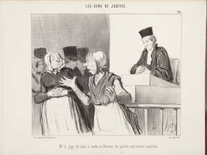 Herr Friedensrichter hat seine Entscheidung getroffen, die Parteien gelten als versöhnt von Honoré Daumier
