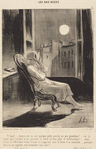 O Mond!... inspiriere mich heute Abend mit einem kleinen Gedanken... von Honoré Daumier