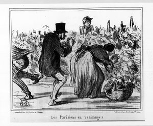 Pariser Skizzen: Pariser bei der Ernte von Honoré Daumier