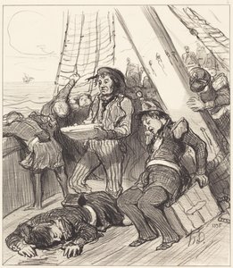 Mehrere Nationalgardisten, die nicht daran gedacht hatten... von Honoré Daumier