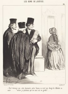 Welch ein Jammer, dass diese charmante... Frau... von Honoré Daumier