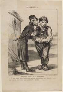 Ratapoil macht Propaganda, Nummer 150 aus der Serie Actualités von Le Charivari von Honoré Daumier