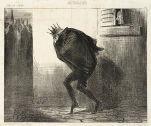 Nächtliche Rückkehr des Kurfürsten von Hessen in seine gute Stadt Kassel... von Honoré Daumier