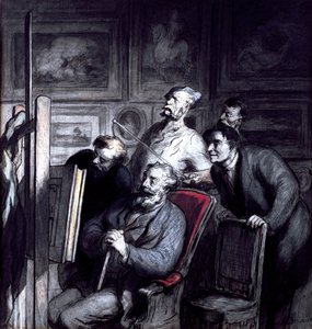 Die Amateure, nach 1862 von Honoré Daumier