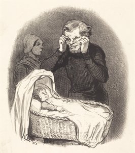 Ein glücklicher Vater von Honoré Daumier