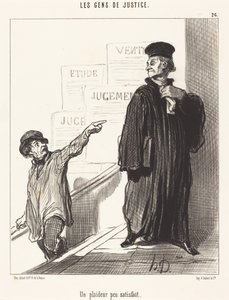 Ein unzufriedener Kläger von Honoré Daumier