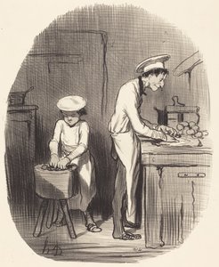 Siehst du, Kleiner, du liegst falsch... von Honoré Daumier