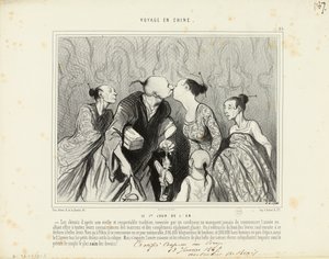 Reise nach China Nr. 25: Der 1. Neujahrstag. - Die Chinesen nach einer alten und respektablen Tradition... von Honoré Daumier