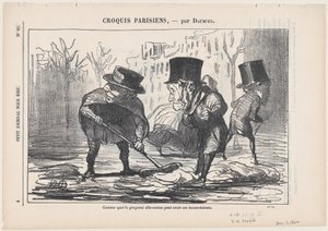 Was zeigt, dass selbst Sauberkeit gefährlich sein kann, aus "Pariser Skizzen" von Honoré Daumier