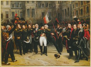 Napoleon verabschiedet sich von der kaiserlichen Garde in Fontainebleau von Horace (after) Vernet