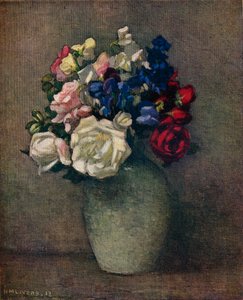 Duftwicken und Rosen