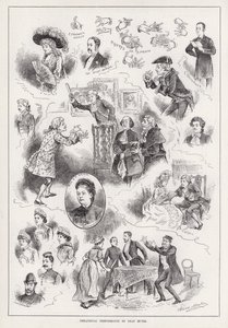 Theateraufführung von Taubstummen (Gravur) von Horace Morehen