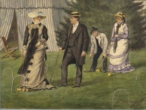 Das Krocketspiel, 1875 von Horace Robbin Burdick