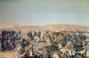 Eroberung Algeriens (1830-1847): Eroberung der Smalah von Abd el Kader durch den Herzog von Aumale in Taguin von Emile Jean Horace Vernet