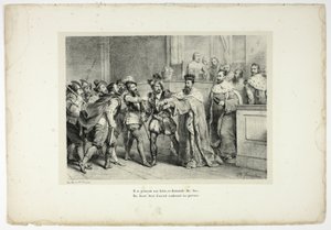 Er stellt sich den Sechzehn vor und verlangt nach Fesseln von Horace Vernet