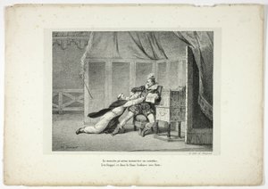 Das Monster zieht im selben Moment ein Messer... von Horace Vernet
