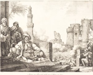 Massaker der rebellischen Mameluken im Schloss von Kairo von Emile Jean Horace Vernet