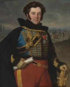 Porträt von Auguste-Frédéric Bonamour, Marquis de Talhouët 1788-1842 von Emile Jean Horace Vernet