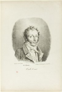 Porträt von Carle Vernet von Emile Jean Horace Vernet