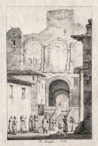 Prozession in Arles, 1918 von Emile Jean Horace Vernet