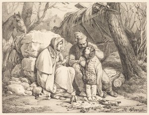 Lagernde Soldatenfamilie von Horace Vernet
