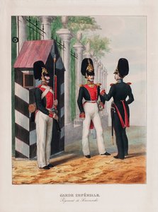 Das Semenovsky-Leibgarderegiment, erstes Viertel des 19. Jahrhunderts von Emile Jean Horace Vernet