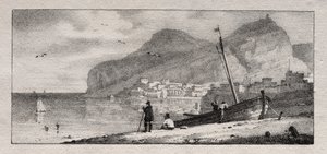 Ansicht eines Hafens von Emile Jean Horace Vernet
