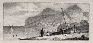 Ansicht eines Seehafens von Emile Jean Horace Vernet