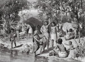 Arier siedeln sich in Indien an, Opfer im Freien von Horace van Ruith
