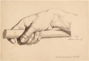 Rechte Hand, die einen kurzen Stab hält von Horatio Greenough