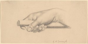 Rechte Hand hält kurzen Stab von Horatio Greenough