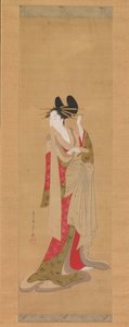 Kurtisane mit einem Brief im Mund, 1756-1815