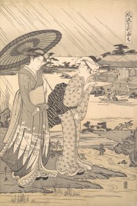 Ono no Komachi betet für Regen, ca. 1791