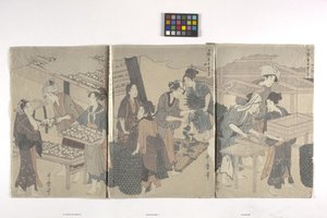 Triptychon von Hosoda Eishi