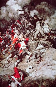 Sie kletterten über die Brustwehr und stürmten auf die Briten, um 1897