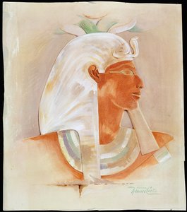 Kopf der altägyptischen Königin Makare Hatschepsut von Howard Carter