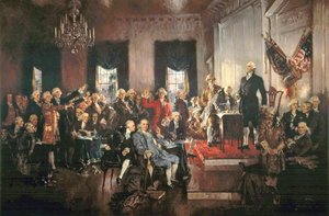 Die Unterzeichnung der Verfassung der Vereinigten Staaten im Jahr 1787