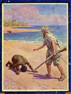 Crusoe und Freitag, Illustration für 