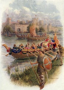 König Edgar auf dem Fluss Dee von Howard Davie