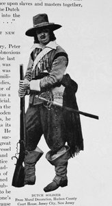 Ein niederländischer Soldat, aus der Wanddekoration im Hudson County Court House, Jersey City, New Jersey von Howard Pyle