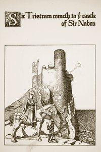 Sir Tristram kommt zur Burg von Sir Nabon, Illustration aus 