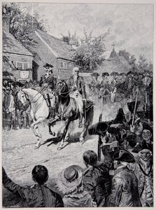 Der zivile Umzug angeführt von General Washington und Gouverneur Clinton von Howard Pyle