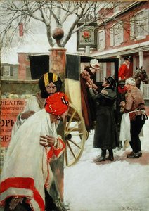 Auf der letzten Etappe der Reise hielten sie zum Abendessen in einer Taverne (oder Die Spione), aus 
