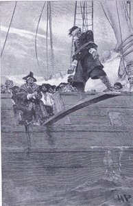 Über die Planke gehen, aus Howard Pyles Buch der Piraten, veröffentlicht von Harper & Bros, 1921 von Howard Pyle