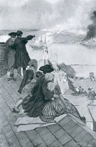 Beobachtung des Kampfes bei Bunker Hill, Illustration aus 